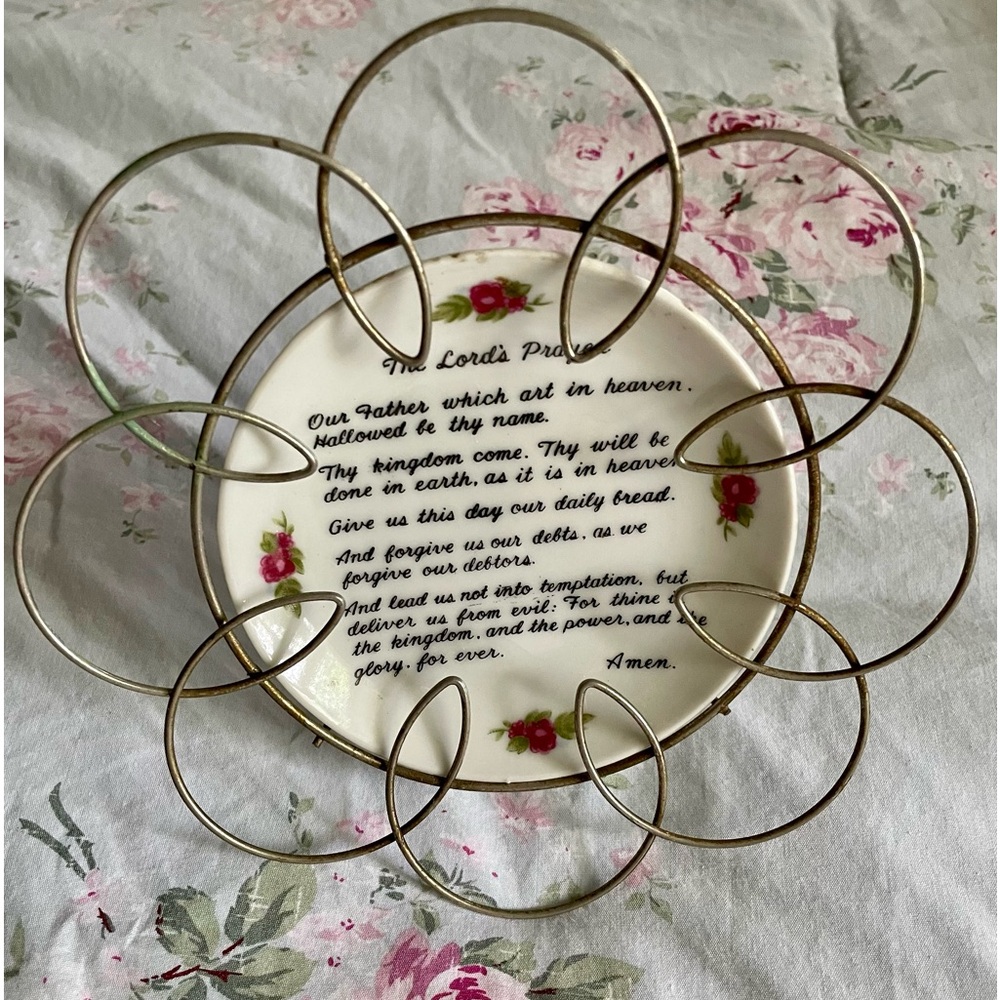 Vtg🌸 LORD’S PRAYER PLATE